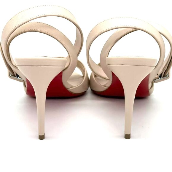 Christian Louboutin MARIZA 85 Criss Cross Ankle Strap Sandals Heels Shoes - Picture 11 of 16